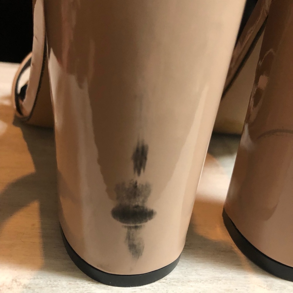 {J.Adams Shoes} 🍭Nude Patent Trinity Block Heels - Picture 4 of 5